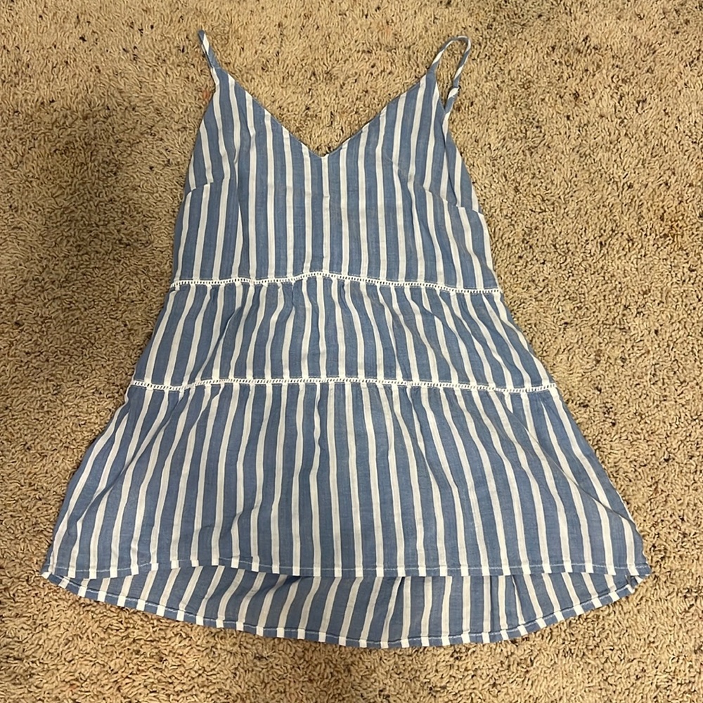blue and white striped tank top from Old Navy size xs